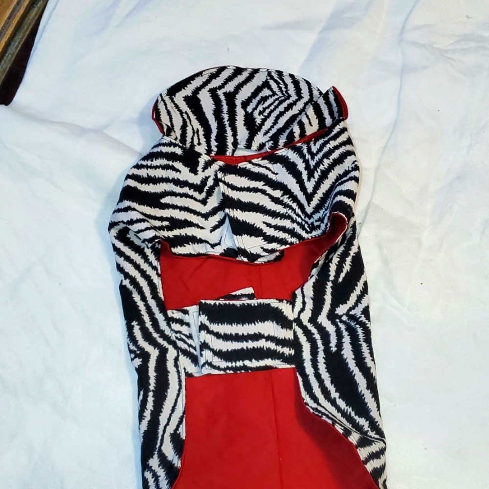 SMALL ZEBRA PRINT LIGHT JACKET FOR DOG